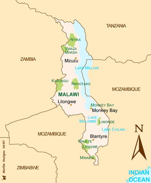 Malawi Map a map of malawi. Malawi Map