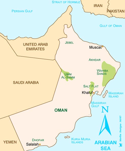 Oman Trekking Map Images Of Oman. Oman Trekking Map