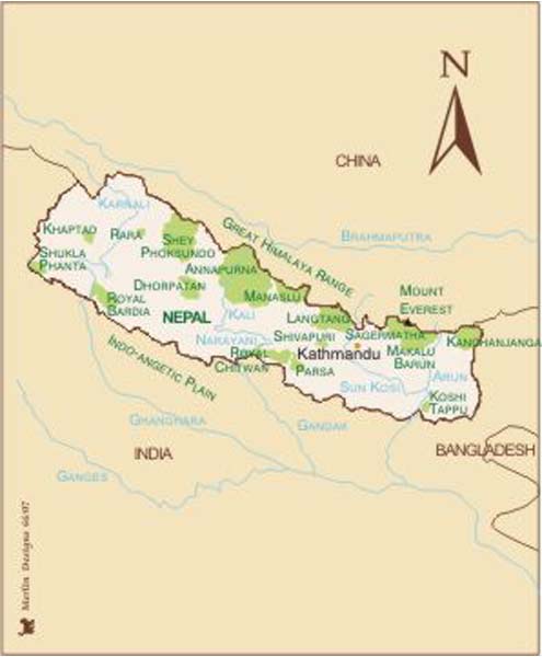 map of nepal. Nepal Map
