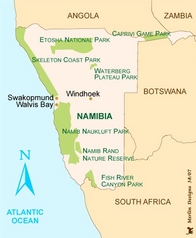 Namibia Map