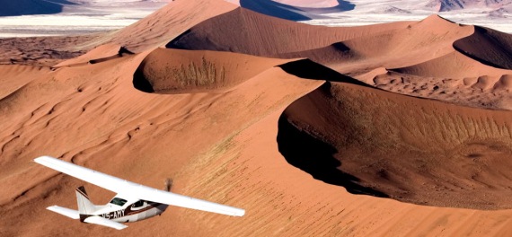 Schoemans flight over Skeleton Coast Namibia