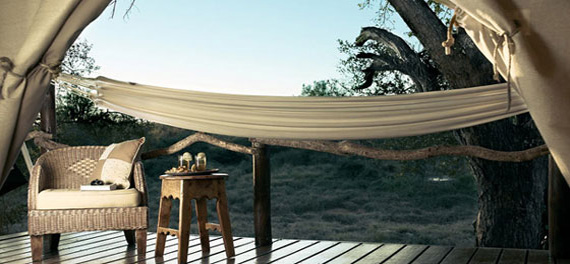 Viewing deck with hammock