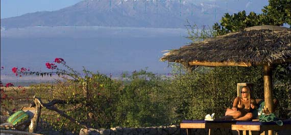 KIA Lodge, Pool and Kilimanjaro