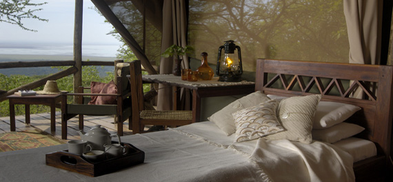 Bedroom at Kirurumu Tented Camp