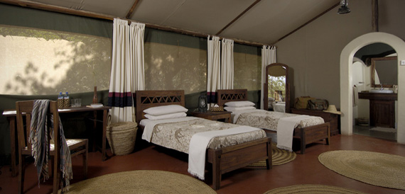 Bedroom at Kirurumu Tented Camp