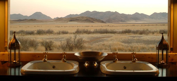 Wolwedans Boulders Camp - Bathroom with a view 