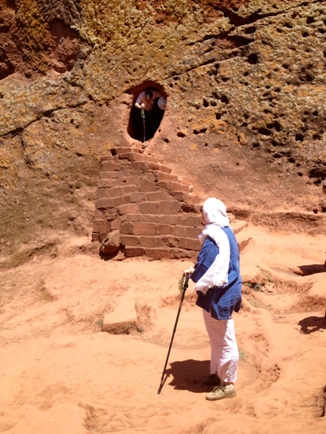 Making our way through the pathways and tunnels between Lalibela's churches