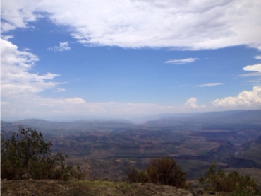 View at the top from the other side of the gorge