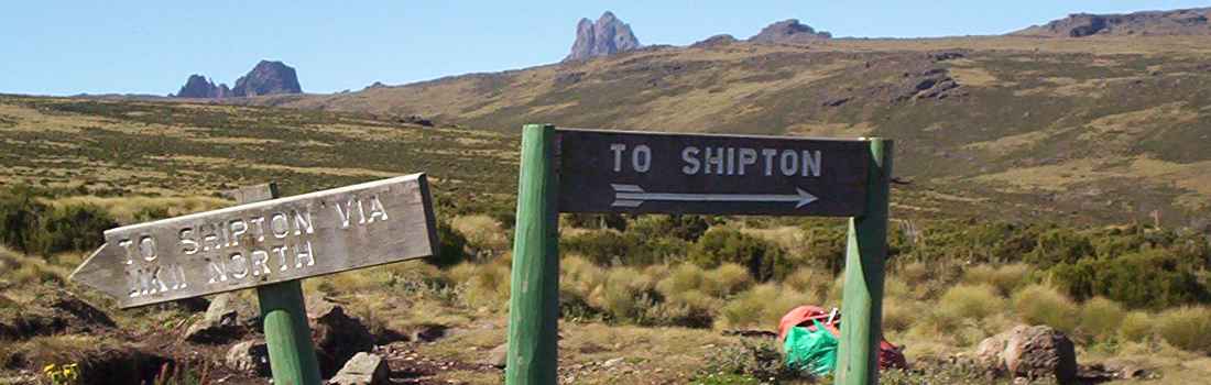 Climb Mount Kenya signs