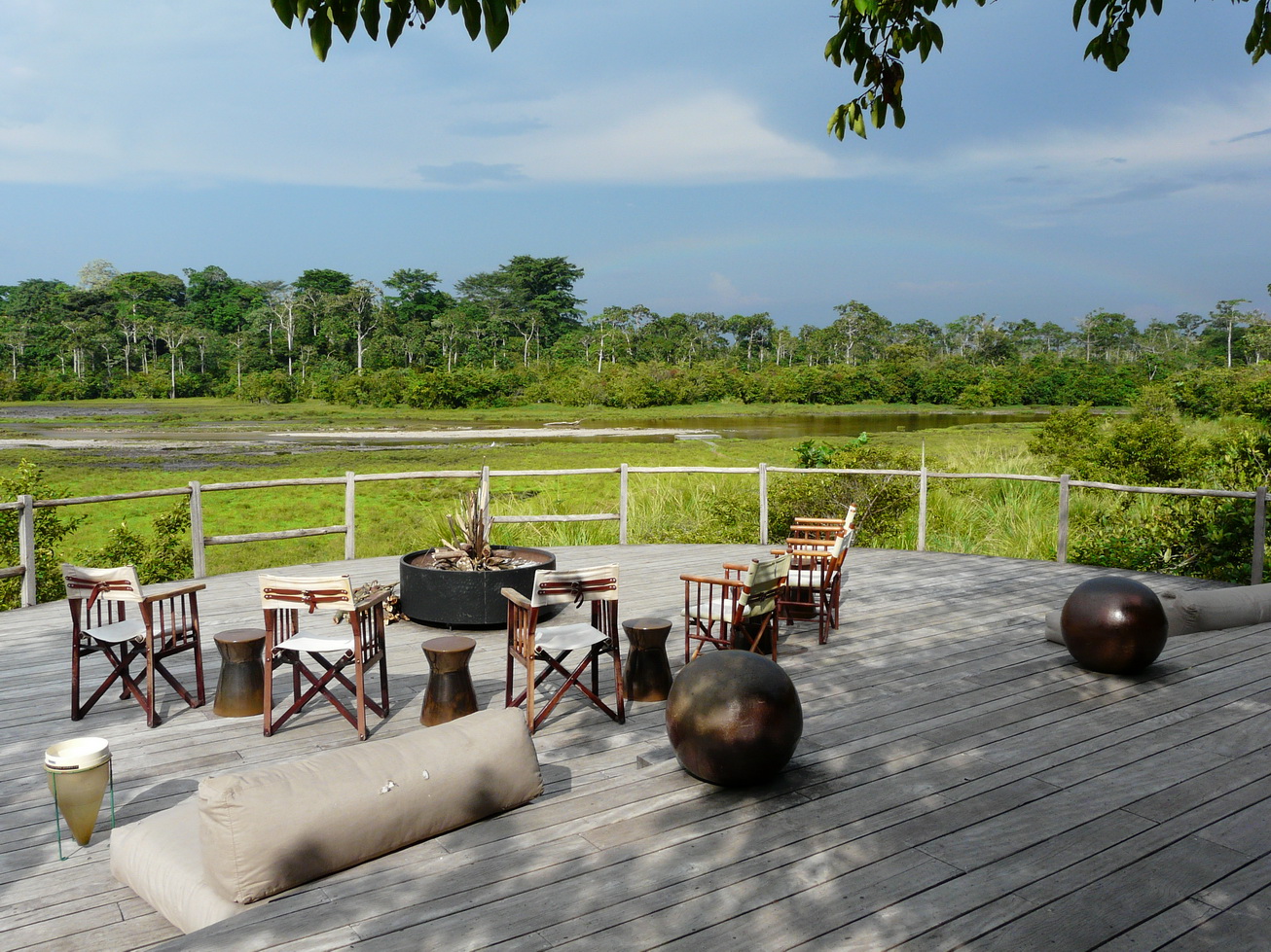 Viewing deck at Ngaga Camp, Odzala-Kokoua National Park