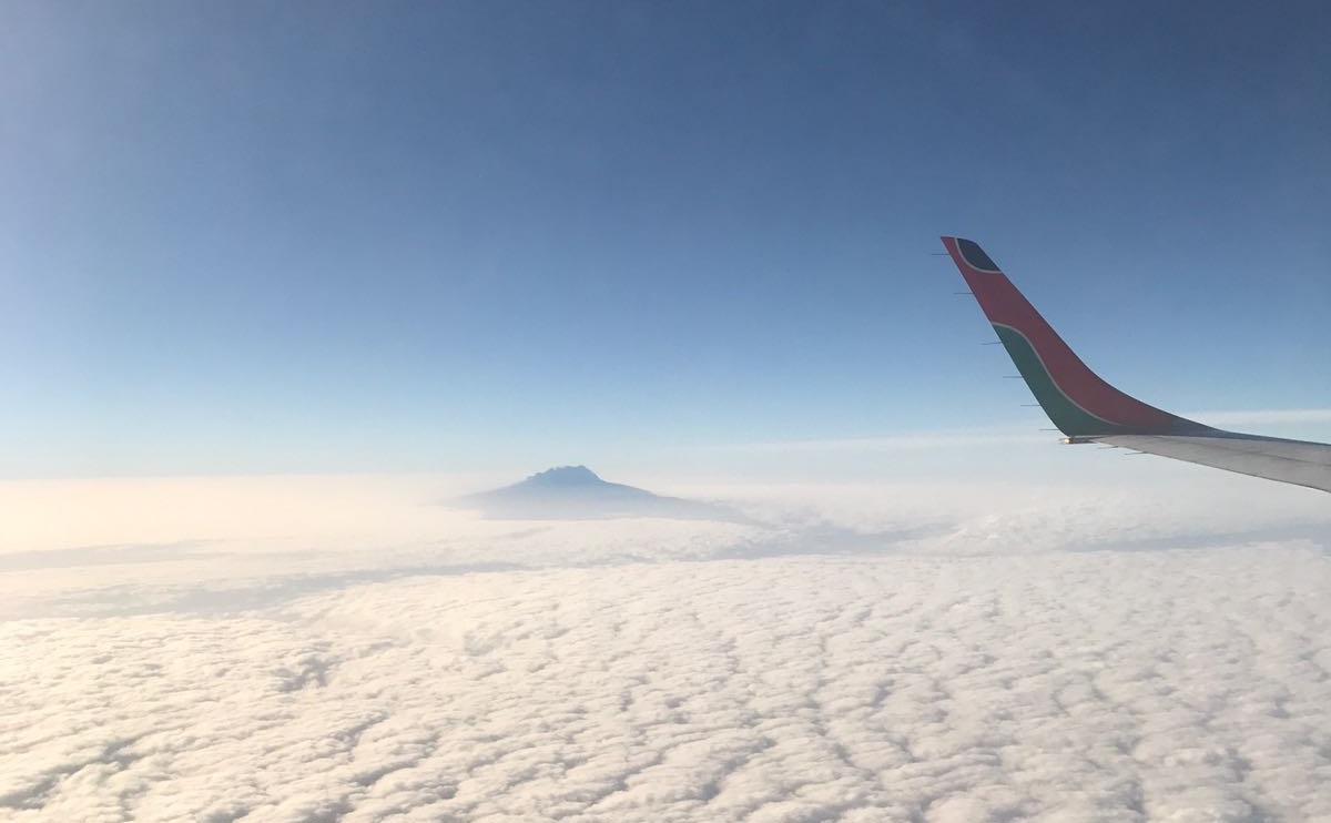 Flying over Kilimanjaro